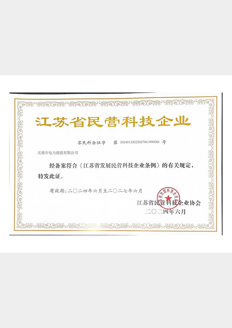 Recognized as a private technology enterprise in Jiangsu Province again in 2020
